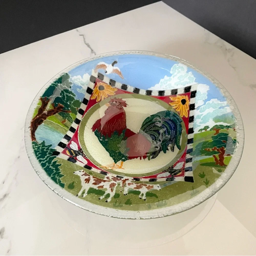 Rooster Bowl by Peggy Karr - Picture 2 of 6